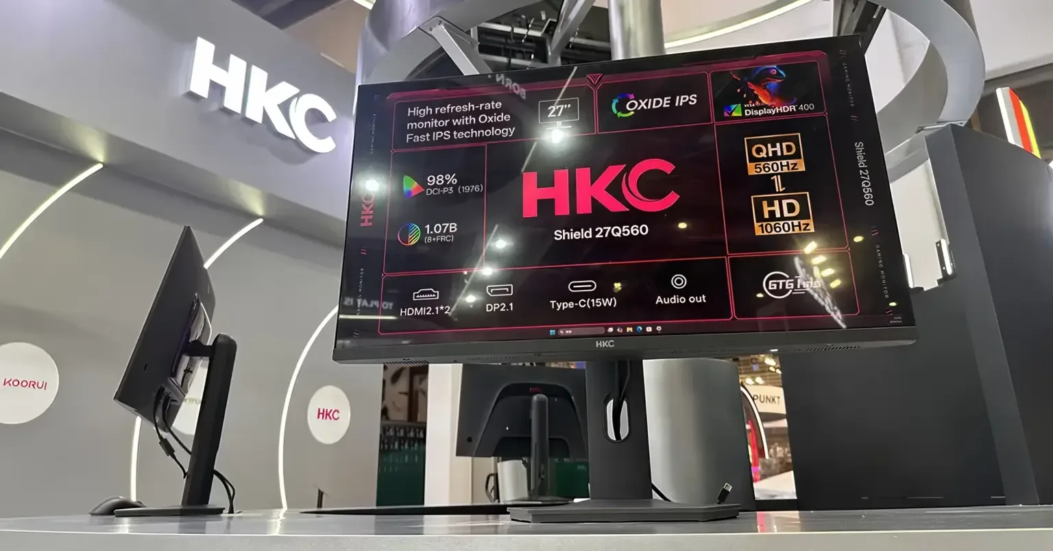 HKC Shield 27Q560 z odświeżaniem 1060 Hz przy 720p oraz 560 Hz w 1440p