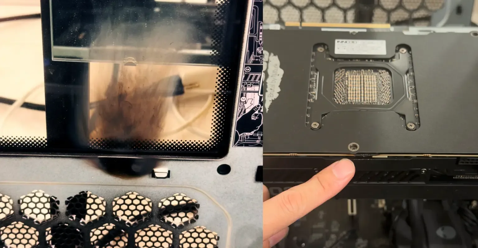 Karta INNO3D RTX 5090 stanęła w płomieniach wewnątrz komputera Alienware Aurora. Stopiła panel boczny