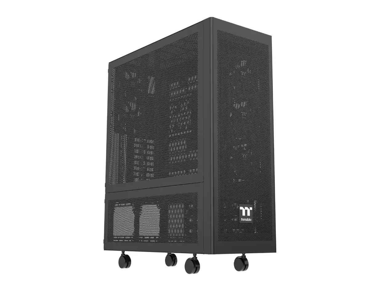 Thermaltake AX600 Pro: Potężna obudowa Full Tower obsługująca dwa zasilacze ATX i aż 20 wentylatorów – zdjęcie 1