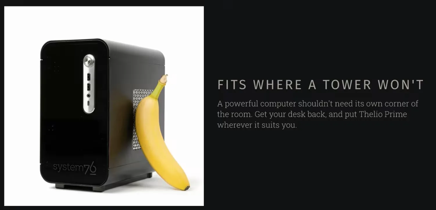Porównanie rozmiaru z bananem