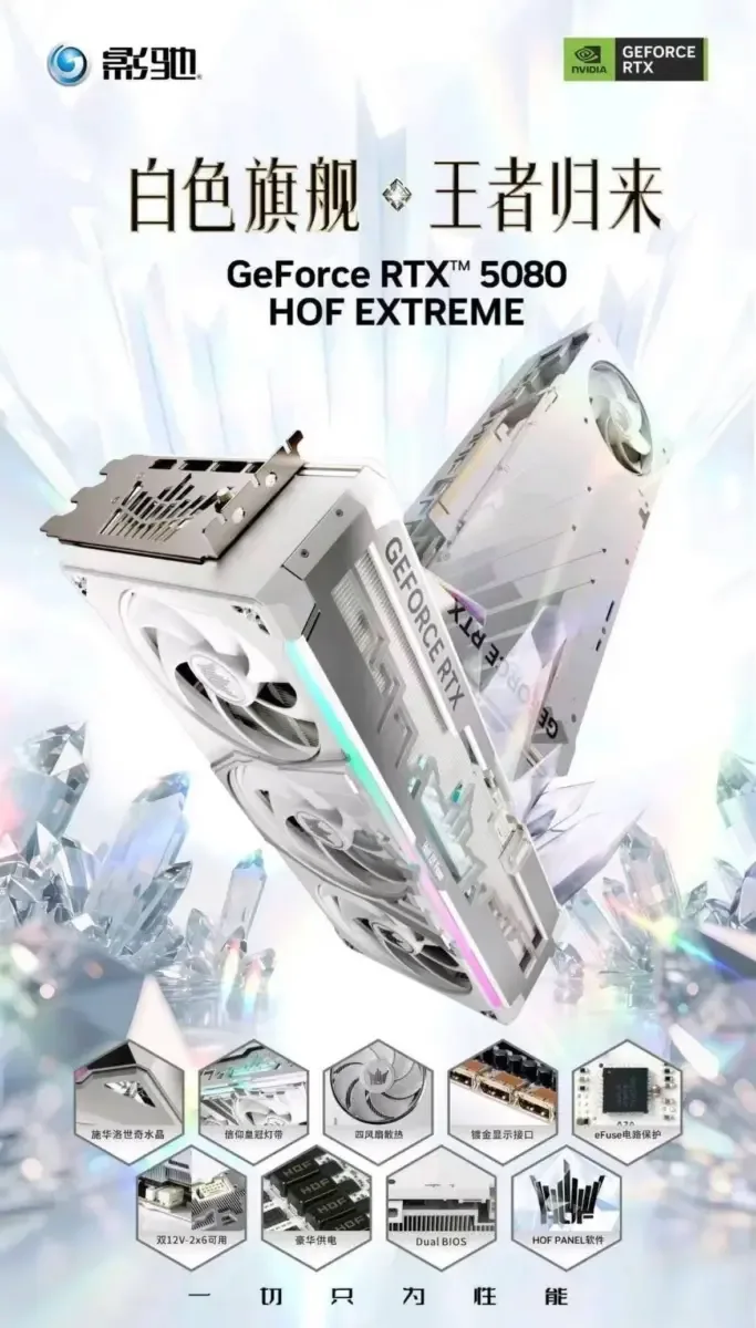GALAX HOF Extreme pierwszym RTX-em 5080 z dwoma złączami zasilania 16-pin