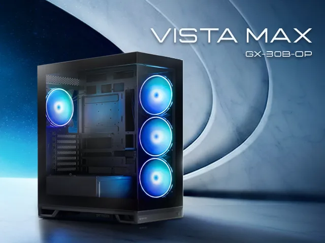 Chieftec prezentuje obudowę VISTA MAX: Panoramiczny design i obsługa płyt głównych Back-Connect