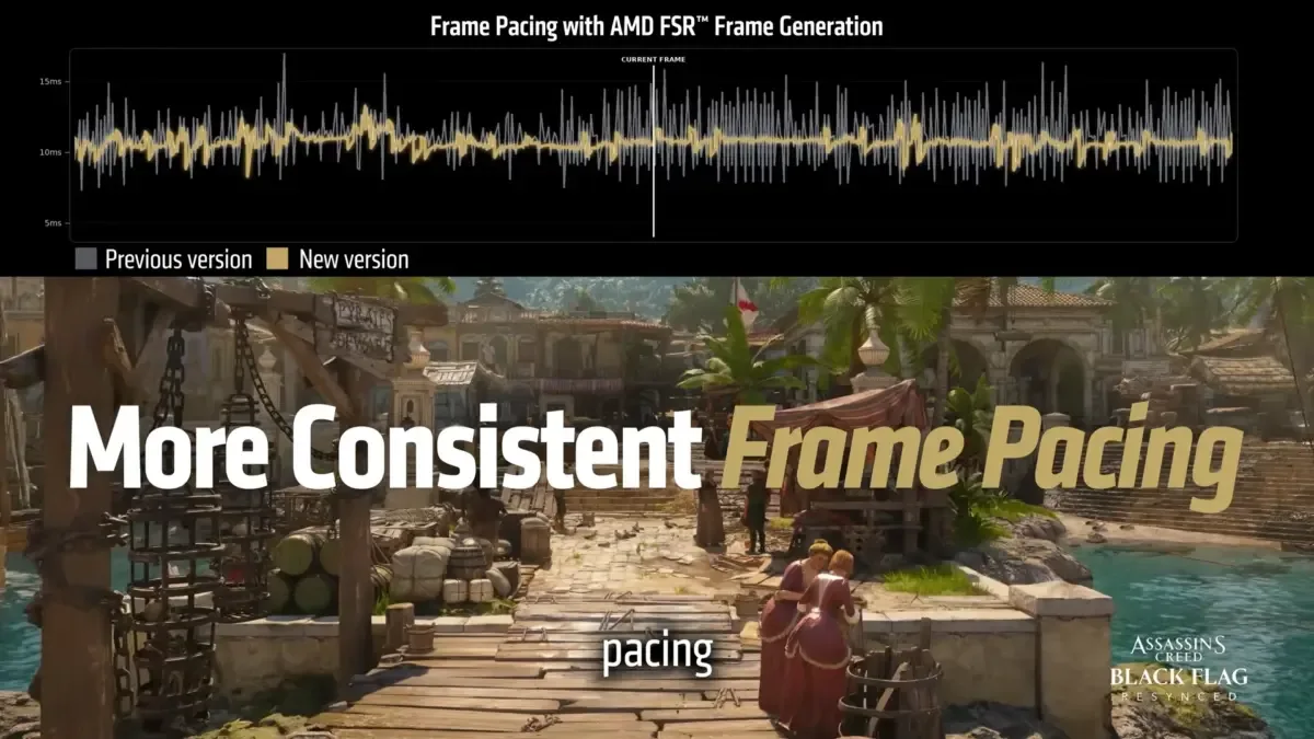 AMD obiecuje poprawę płynności wyświetlania klatek (frame pacing) w technologii FSR Frame Generation